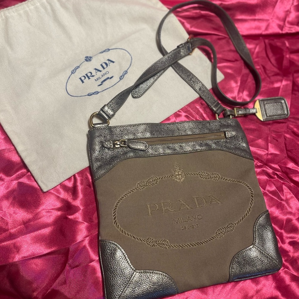 100% AUTHENTIC Prada Canapa Messenger Bag